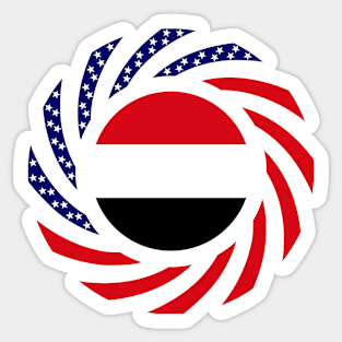 Yemeni American Multinational Patriot Flag Sticker